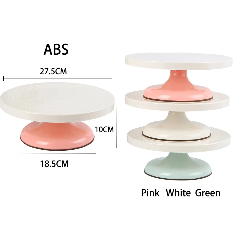 Dekorations-Kuchenwerkzeuge Küche Kunststoff rotierender Kuchen-Ständer Plattenspieler