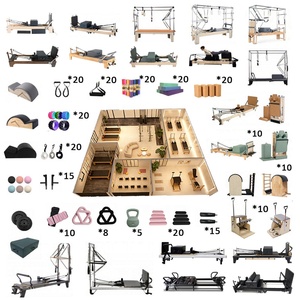 Ensemble Complet de <span class=keywords><strong>Pilates</strong></span> Reformer <span class=keywords><strong>Cadillac</strong></span> avec Tour Complète, pour la Maison et le Studio, avec Sangles, Anneaux, Double Équipement, Yoga, Y-Bed, Wood Studio Combo, Vente en Gros, 1 Ensemble - Product Image 1
