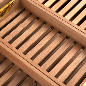 Accessoires pour cigares de luxe Armoire à cigares en bois avec humidificateur et hygromètre Humidificateur Piano Laque en bois de cèdre peint