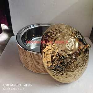 โมเดิร์นไม้เนื้อแข็งการออกแบบใหม่ไม้และสแตนเลสหม้อในทำด้วยมือขายส่งที่กำหนดเองไม้หม้อร้อนที่มีฝาปิด - Product Image 2