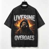 T-shirt Oversize en Coton Épais Délavé à l'Acide, Personnalisable avec Votre Design ou Logo, Grande Taille, Style Vintage, pour Homme