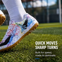 Chaussures de football professionnelles avec semelle en caoutchouc, chaussures de football à talon plat, crampons d'entraînement pour le football en plein air, salle de sport