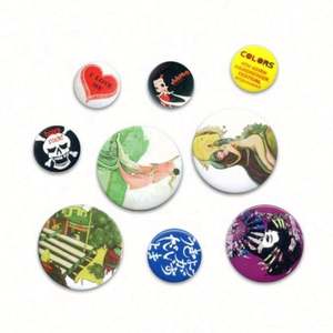 Botones Redondos Personalizados con Logotipo Impreso, Incluye Pin de Metal - Product Image 2