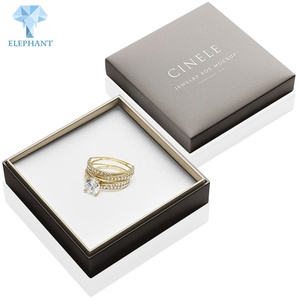 Customizable Popular Design Logo Portable Cardboard <b>Ring</b> Packaging Jewellery <b>Box</b> - Product Image 2