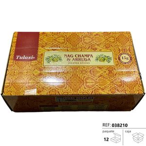 Tulasi Nag Champa & Arruda Incense Sticks 15g Dual Display Box 12 Packs - Product Image 2