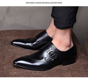 British Style Trendy Soft Leather Men's Casual Shoes Fashionable <b>Pointed</b> Toe Lace-Up Anti-Slip Breathable <b>Light</b> Weight Rubber - Product Image 3