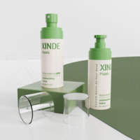 XINDE OEM ODM Logo personnalisé couleur d'impression 50ml 80ml 100ml 110ml PET vide soins de la peau visage Toner corps cosmétique Lotion bouteille