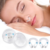 Dilatateur Nasal en Silicone Rempli de Billes Anti-Ronflement avec Clip Nasal à Fixation Magnétique et Coton Antidérapant Double Face à Base Végétale