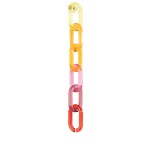 Colorful Resin Chain Links Wall Decor Handmade Home Interior Accent Modern <b>Art</b> Customizable Colors Shapes Artizon Studio - Product Image 1