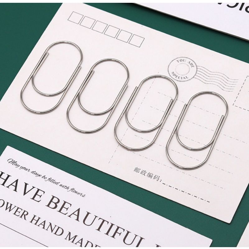 200 Graffette A Forma Di Goccia D'Acqua In Metallo Argento - Fermagli Per Documenti, Ufficio, Scuola E Segnalibri - Foto 12