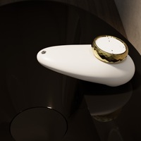 Robinet de lavabo de luxe pour hôtel, monotrou, à poser sur le comptoir, mitigeur eau chaude/froide, en laiton, avec cartouche céramique, robinet doseur