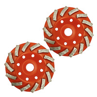Disque de meulage diamanté segmenté de 125 mm pour béton et marbre, pour meuleuse d'angle
