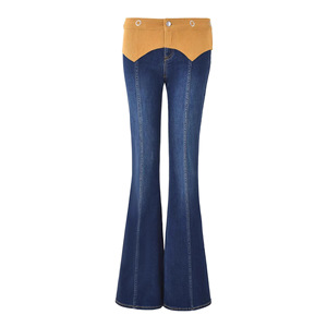Iamgia Commercio Transfrontaliero Europeo-Americano: Pantaloni in Denim Y2K <span class=keywords><strong>a</strong></span> <span class=keywords><strong>Vita</strong></span> <span class=keywords><strong>Bassa</strong></span> con Ricami per Donna, Asciugatura Rapida - Product Image 3