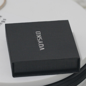 VQYSKO Square Jewelry <b>Box</b> 7x7x2.5cm <b>Black</b> With Lettering For Bracelets Necklaces - Product Image 1
