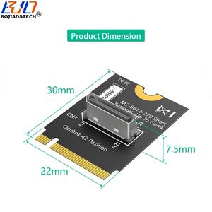 محول بطاقة منفذ <span class=keywords><strong>M</strong></span>.2 PCIe 4.0 NVME نوع Key-<span class=keywords><strong>M</strong></span> إلى موصل Oculink SFF-8611 SFF-8612 - النوع القصير - Product Image 3