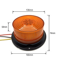 Autodach Amber Lights Beacon Light Low Profile Fahrzeug Strobe Beacon 10-30V Hochleistungs-LED-Warnleuchte für LKWs