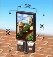 Letrero Luminoso LED Rectangular de Aluminio MXMY, Letrero Publicitario Mupi para Exteriores, Resistente al Agua, con Iluminación