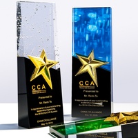 Trofeo Rectangular de Cristal Transparente de Lujo, Copa de Ganador, Premio de Fútbol, Regalo Empresarial, Obsequio Conmemorativo, Hecho a Mano, Grabado Personalizado