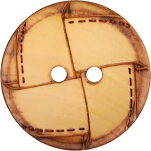 Bottoni in Legno Naturale con 2 Fori, Incisione Laser, Effetto Cucitura Finta, Forma di Cuore e Stella, Vendita all'Ingrosso - Product Image 5