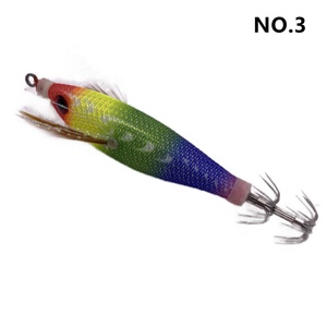 Señuelos de pesca flotantes de calamar Sutte de 80mm, cebos luminosos de camarones de madera, anzuelos de tela de calamar, camarones <span class=keywords><strong>EGI</strong></span> brillantes - Product Image 4
