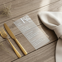 Menu de mariage personnalisé en acrylique, menu de mariage, menu de fête prénatale, menu d'anniversaire, présentoir alimentaire, décoration de table événementielle, dîner de luxe