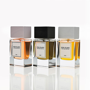 Sang Trọng Tùy Chỉnh 50Ml Rõ Ràng Phẳng Vuông Chai Thủy Tinh Nước Hoa 50Ml Rỗng <span class=keywords><strong>Cologue</strong></span> Chai Với Bao Bì Hộp - Product Image 5