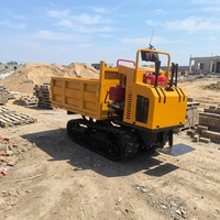 Camion benne sur chenilles de 2 tonnes, benne hydraulique, certifié EPA/Euro 5, adapté aux opérations tout-terrain
