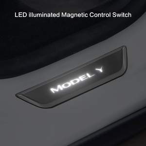 Accessoires d'extérieur <span class=keywords><strong>de</strong></span> voiture Protecteur <span class=keywords><strong>de</strong></span> seuils <span class=keywords><strong>de</strong></span> <span class=keywords><strong>porte</strong></span> <span class=keywords><strong>de</strong></span> bienvenue illuminé par LED pour Model 3 Y Tesla - Product Image 5