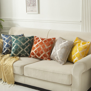 Vỏ Gối Màu Trơn Sang Trọng Nhẹ Kiểu Mỹ Vỏ Gối Sofa In Họa Tiết Hình Học - Product Image 4