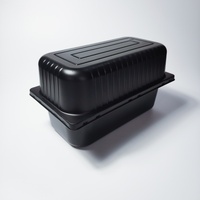 Conteneur à crème glacée en plastique résistant au froid, rectangulaire, 4 litres, grande capacité, boîte à crème glacée en PP de qualité alimentaire