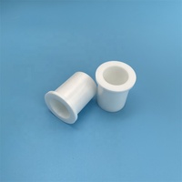 Crucible en céramique de zircone blanc 99% en forme de coupelle avec couvercle, pot en ZrO2