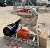 Machine à broyer électrique pour gingembre, curcuma, herbes, fruits et céréales - Processus de mouture efficace des coques de riz en SUS304 pour la transformation alimentaire