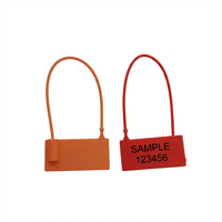 Étiquette de sécurité en plastique polyvalente à longueur fixe de 170 mm avec logo, code QR et code-barres pour vêtements, chaussures, emballages et logistique