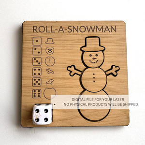 Rompecabezas de Madera Cuadrados Creativos, Tablero Roll-a-Game de Animales Cortados con Láser, Artesanías de Madera para Cajas de Madera para Niños, Letreros de Pared, Novedad - Product Image 5