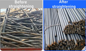 Machine à redresser les barres d'armature à double moteur 12mm 16mm Portable Automatique Wasted Steel Rebar Redresser - Product Image 6