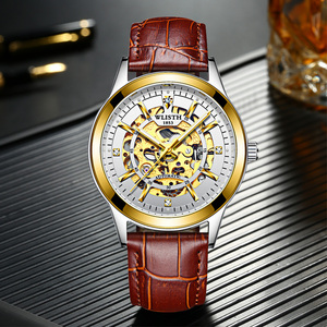 Wlisth 가죽 손목시계 제조업체 Relojes Hombre 남성용 시계 패션 기계식 시계 - Product Image 2