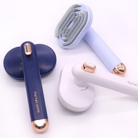 Nouvelle brosse de toilettage pour animaux de compagnie 2023, luxe, écologique, bleu et blanc, en ABS, pour chats et chiens - Peigne de nettoyage des poils, pour bentonite agglomérante, logo personnalisable