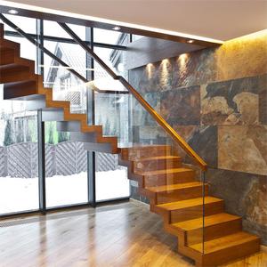 DBM <span class=keywords><strong>Barniz</strong></span> transparente Escalera de peldaño de <span class=keywords><strong>madera</strong></span> <span class=keywords><strong>Escaleras</strong></span> rectas flotantes Diseños de <span class=keywords><strong>escaleras</strong></span> interiores personalizados - Product Image 5