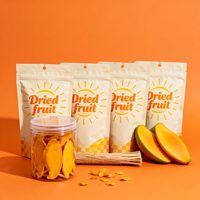 Op maat gemaakte hersluitbare voedselveilige snackzakjes met logo voor gedroogd fruit, melk & gelei, platte bodem, staande pouch verpakking
