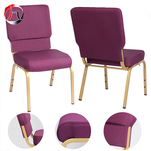 Vente en gros de meubles <span class=keywords><strong>d</strong></span>'église modernes de luxe chaises de théâtre empilables sans accoudoirs violet matériau métallique pour hôtel <span class=keywords><strong>location</strong></span> - Product Image 1