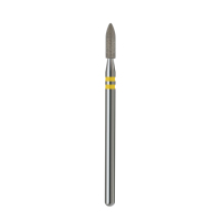 Foret à ongles professionnel en diamant à pointe cylindrique 2,5 mm, grain jaune