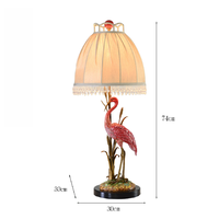 Lampe de table Flamingo de luxe européenne, élégante et lumineuse, pour salon, bureau, chambre à coucher, décoration de chevet, articles décoratifs