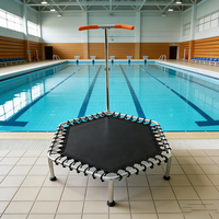 Trampoline aquatique commercial en acier inoxydable à pattes d'araignée, équipement de fitness aquatique sécurisé, rebondisseur pour la thérapie sous-marine pour adultes