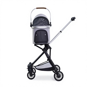 Promotion : Poussette pour <span class=keywords><strong>chien</strong></span> <span class=keywords><strong>de</strong></span> voyage d'extérieur Mamago S700 <span class=keywords><strong>en</strong></span> tissu Oxford gris, chariot portable 4 roues <span class=keywords><strong>en</strong></span> alliage d'aluminium, séparable, direct usine - Product Image 1