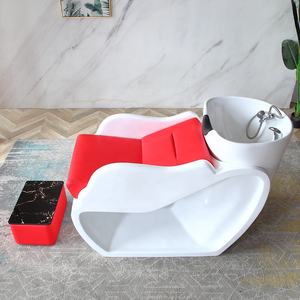 Chaise de shampooing de lit de shampooing <span class=keywords><strong>électrique</strong></span> moderne Offre Spéciale classique avec plateau de shampooing en céramique blanche pour salon de coiffure - Product Image 3