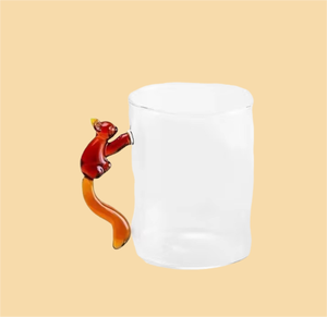 Wholesale Customized clear Glass Drinking Cup <strong>Mug</strong> with Squirrel Handle - Product Image 3