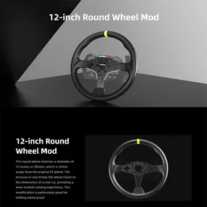 MOZA Racing - Mod de volant rond de 12 pouces pour ES - Mod de volant rond de 12 pouces pour volant <span class=keywords><strong>ESX</strong></span> - Product Image 5