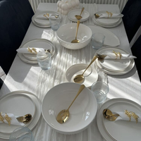 Ensemble de cuillères de service pour hôtels, restaurants, cantines et buffets, en acier inoxydable 304, comprenant cuillère ajourée, spatule de service et repose-baguettes