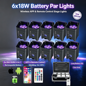 6In1 Rgbwa Uv Par Lights Remote <strong>Control</strong> Battery Powered Led Par Lights Wireless Dmx Rechargeable Stage Uplight for Pub - Product Image 1