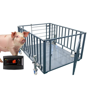 Balance portable pour bétail, pour usage agricole, pour porcs et moutons, état neuf, 220V, clôture métallique bleue, garantie 1 an, 1,2*1,2m - Product Image 3